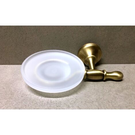 PORTA SAPONE SINGOLO BRONZO SATINATO 9 0 0 VETRO SATINATO - CAPANNOLI