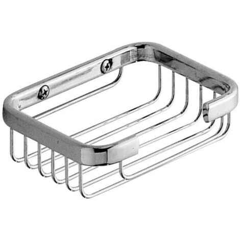 Porta sapone singolo da parete in acciaio inox cromato modello hotellerie dim. (lxpxh):12,5x10x3,5 GEDY