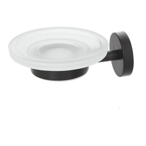 Porta saponetta a muro in acciaio nero opaco linea Chic Black