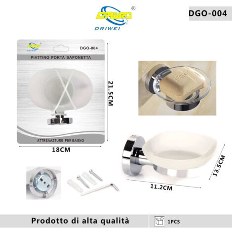 PORTA SAPONETTA PORTASAPONE SAPONE SUPPORTO ARREDO BAGNO CASA CUCINA DGO-004