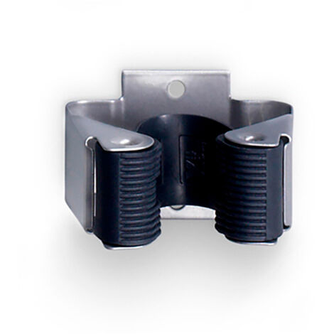Porta scopa adesivo cromato opaco 2055-7-000 Blister 2 unità INOFIX