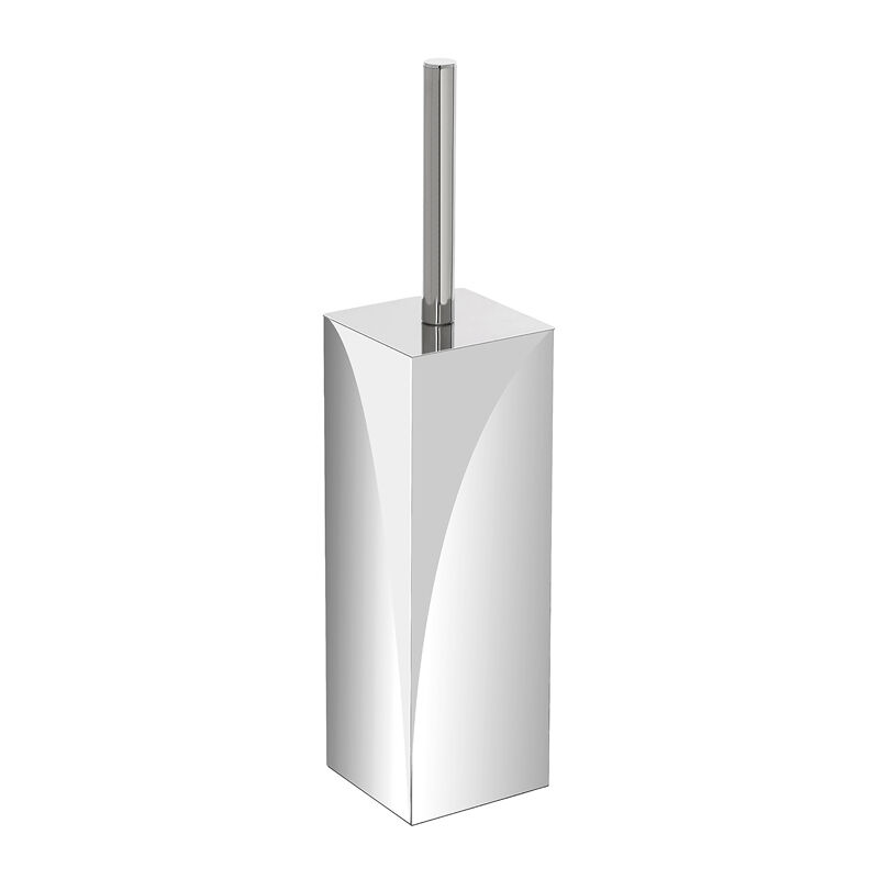 Porta Scopino Bagno Portascopino Acciaio Inox Cromato Quadrato Pres...