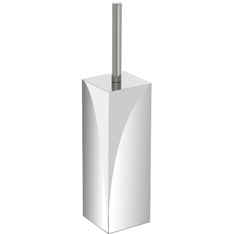 PORTA SCOPINO BAGNO PORTASCOPINO ACCIAIO INOX CROMATO QUADRATO PRESTIGE FERIDRAS