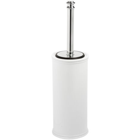 Porta Scopino Bagno WC da Terra in Porcellana Bianca Classico Impero