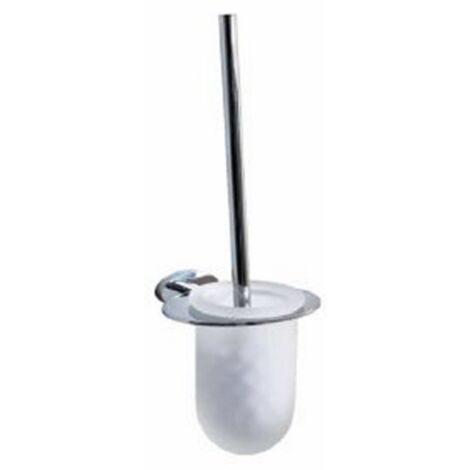 Porta scopino bagno wc rodi ottone cromato e vetro bizzotto - bizzotto