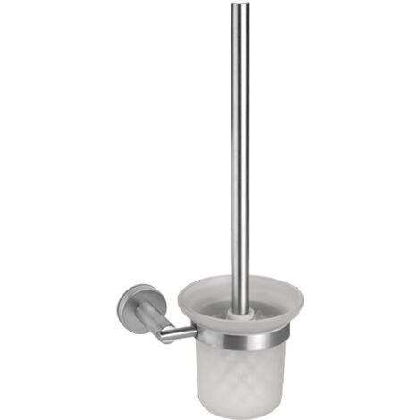 Porta scopino completo a muro acciaio inox Vema TIBER STEEL V17340 Satinato