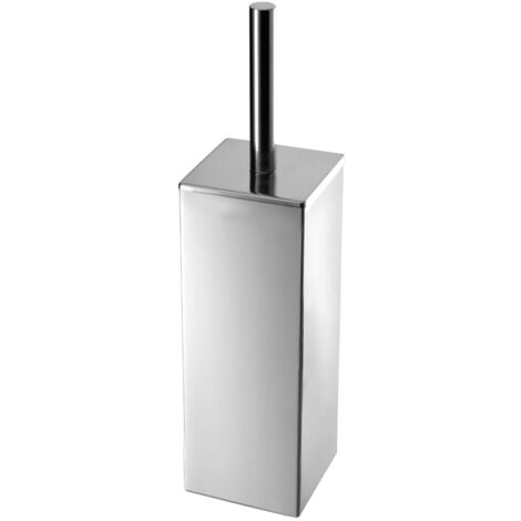 Porta scopino da terra cromato bagno nemesia acciaio inox 9x9x38 cm gedy - gedy