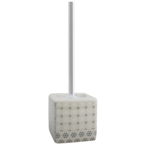 PORTA SCOPINO EVORA CON SUPPORTO IN CERAMICA- Bianco - Grigio- SPIRE- pezzi 1