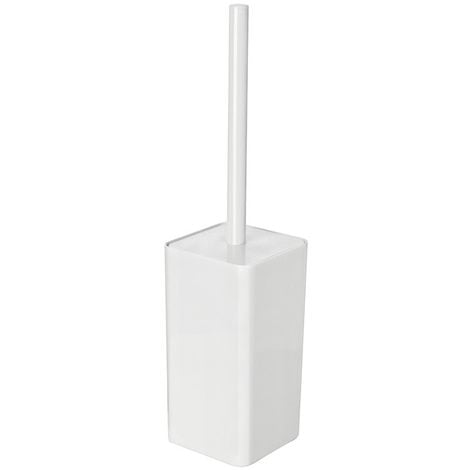 Porta scopino wc bianco completo di scopino con setole morbide Star
