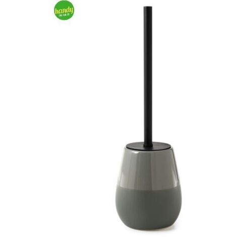 Porta scopino wc da appoggio in ceramica modello wilma dim. cm (lxpxh): 12,7x12,7x40,6 - verde salvia GEDY