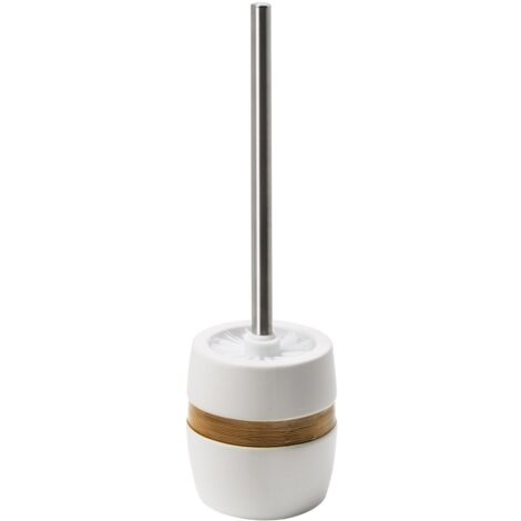 Porta Scopino WC in Ceramica Bianca e Bronzo Bagno Maya