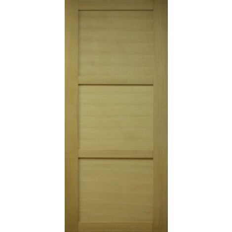Porta scorrevole a 3 pannelli impiallacciata Ayous Larghezza 93