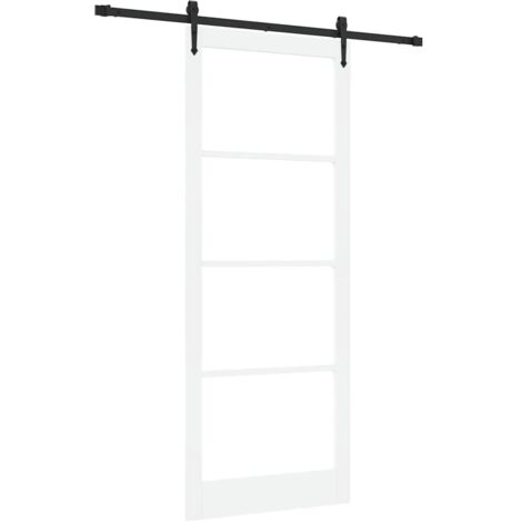Porta Scorrevole Bianco 93 x 232 cm Legno e metallo vidaXL