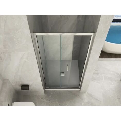 Porta Scorrevole Box Doccia Nicchia Anta Vetro 6 mm Cristallo Trasparente - Misura Box Nicchia 150