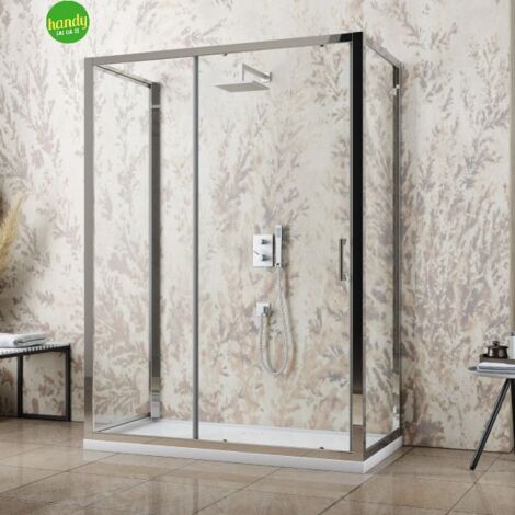 Porta scorrevole box doccia Nilo Silqua by Mobo trasparente spess. 6mm h 195 x 106/110 cm