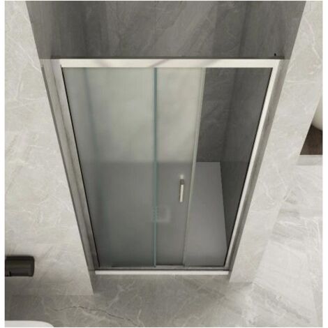 Porta Scorrevole Box Doccia per Nicchia Anta Vetro Opaco 6 mm - Misura Box Nicchia 135