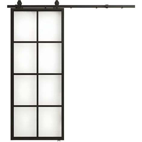 Vente-unique - Porta scorrevole esterno muro H205 cm x L73 cm in