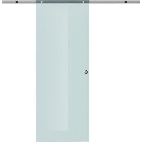 Porta scorrevole in vetro, porta interna in vetro satinato, 775 / 900 / 1025 × 2050 mm