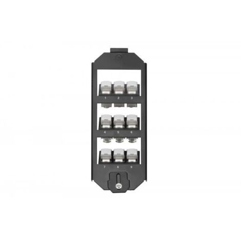 Porta Serbatoio da pavimento DIGITUS - Per 9 moduli Keystone - OBO Bettermann, Ackermann Compatibile - Uscita 45° - Metallo - Nero