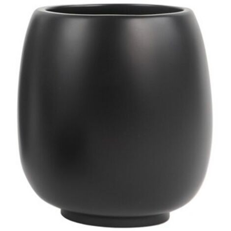 PORTA SPAZZOLINI AFRA Nero Opaco D.10 x h. 11,5 cm