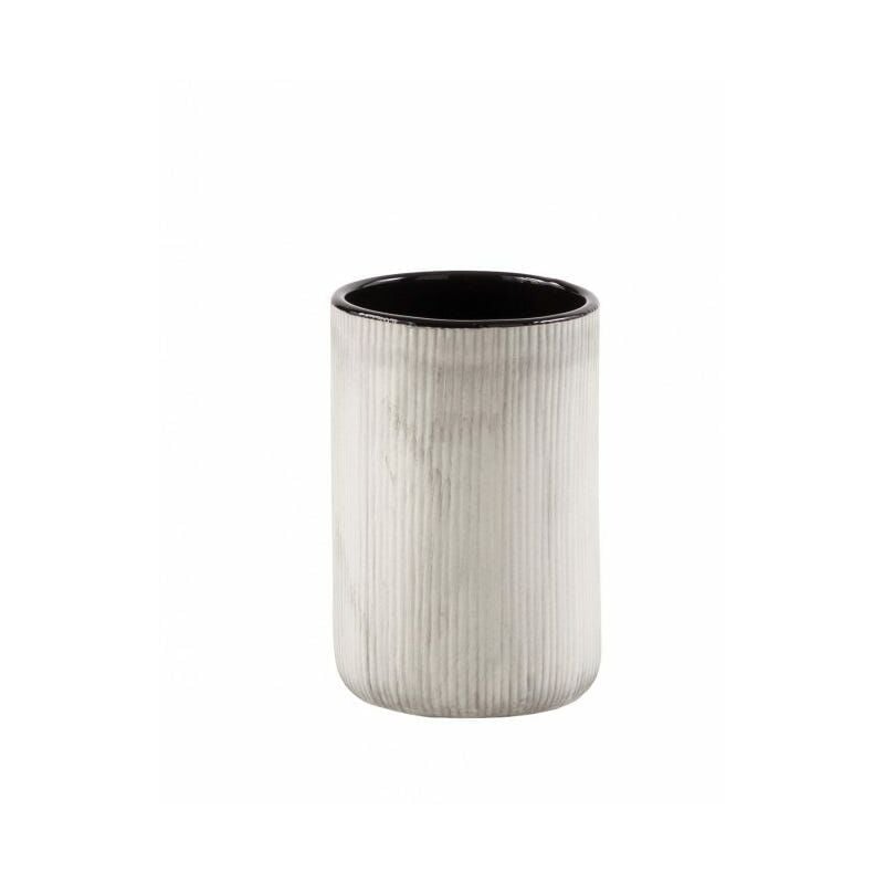 NAMBINO PORTA SPAZZOLINI DA APPOGGIO IN CERAMICA NERO CON VENATURE CHIARE NAMBINO PORTA SPAZZOLINI DA APPOGGIO IN CERAMICA NERO CON VENATURE CHIARE