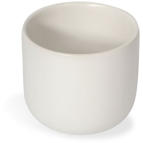 Porta Spazzolini in Ceramica Bianco Perla da Appoggio Bagno Clizia