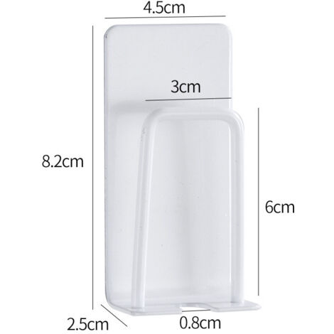 Porta spazzolini, set da 5 pezzi, ganci autoadesivi in acciaio inox per spazzolini elettrici, montaggio a parete, porta rasoio, adatto per l'uso in bagno, colore bianco.