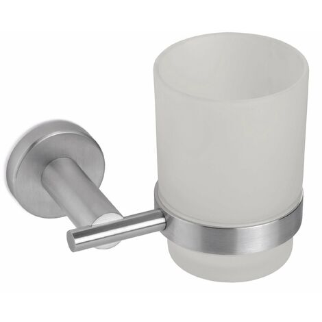 Porta Spazzolino da Parete in Acciaio Inox Satinato Nilo