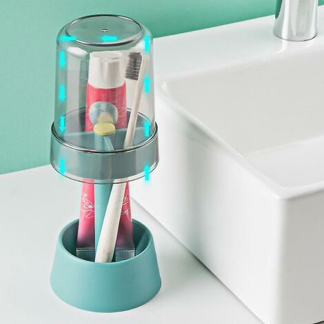 portaspazzolino e dentifricio bianco molto adatto per viaggi portaspazzolino elettrico portatile Lamondre Portaspazzolino da viaggio in materiale PET campeggio e affari finitura lucida 