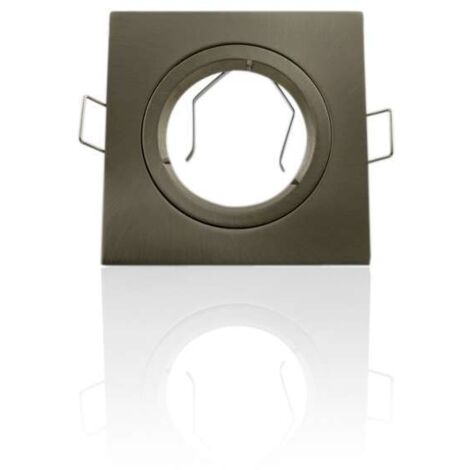 Porta spot da incasso quadrato orientale in alluminio spazzolato  GU10 - Alluminio satinato