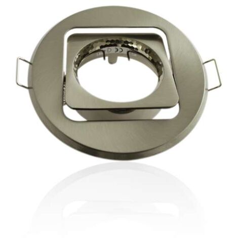 Porta spot girevole orientabile con alluminio spazzolato  Senza presa - Alluminio satinato