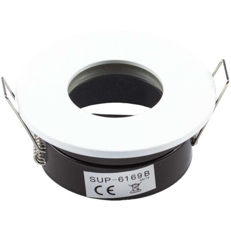 Porta spot impermeabile IP65 - giro bianco  Bianco - MR16 - Rotondo