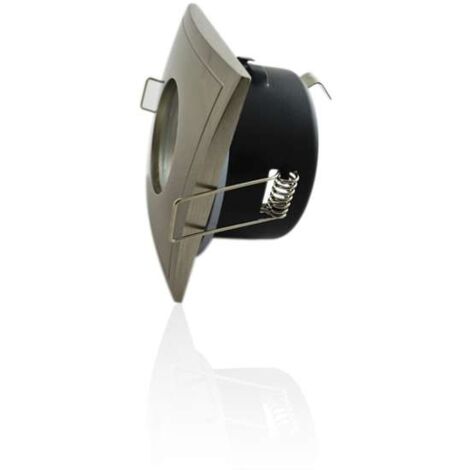 Porta spot impermeabile IP65 - quadrato in alluminio spazzolato  MR16 - Quadrato o quadrata - Alluminio satinato