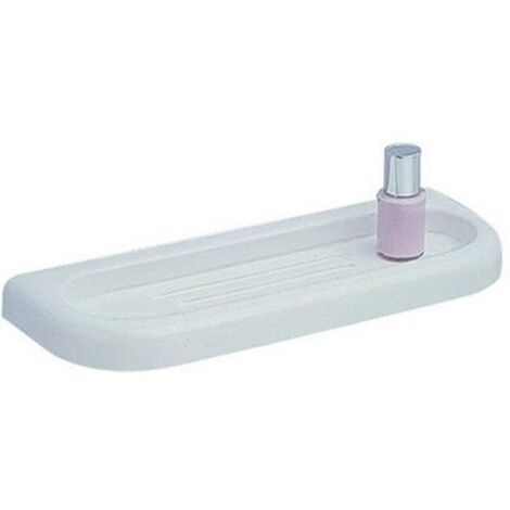 PORTA SPUGNA E PORTA SAPONE COMBINATO  SERIE LINEA Bianco METAF