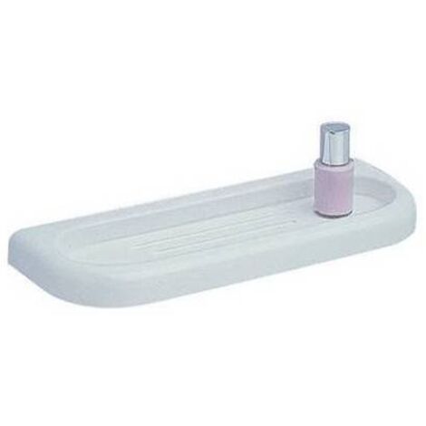 PORTA SPUGNA E PORTA SAPONE COMBINATO  SERIE LINEA Bianco METAF