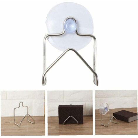 Porta spugna in acciaio inossidabile con ventosa, porta spazzolino per scolapiatti da cucina, porta sapone, scolapiatti