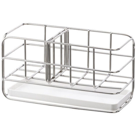 Porta spugna in acciaio inox 304, multifunzionale per lavello da cucina, organizer per lavello, vassoio scolapiatti, portasapone, pannello pensile regolabile