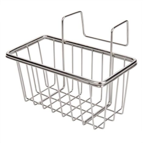 Porta spugna, porta spugna in acciaio inox, per lavello da cucina, spugna resistente alla ruggine e durevole, lavabile in lavastoviglie, 1pz (modello a con spiga ecrù (304ss))
