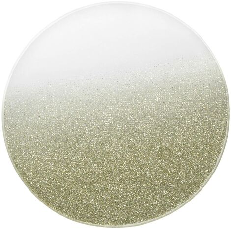 Porta tealight con placca a specchio glitter oro - Feeric lights & christmas