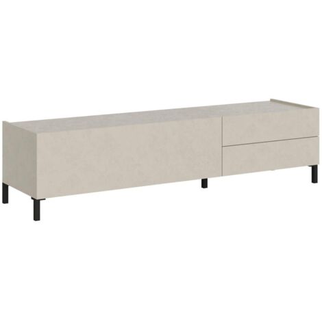 Porta TV 1 ribalta/2 cassetti 160x42x40 cm Solaria cashmere