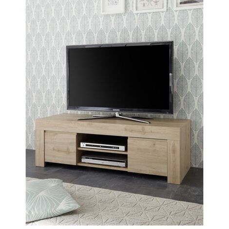 Porta Tv 2 ante linea Clear in Rovere Cadiz