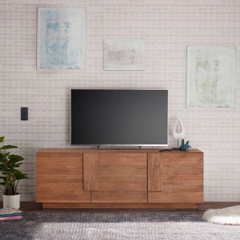 Porta Tv 3 ante linea Sax in finitura Rovere Mercure