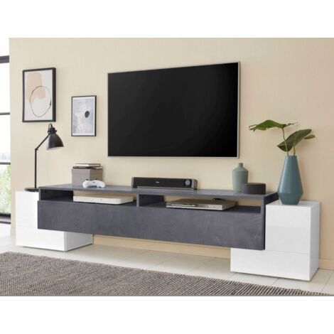 Porta tv Eros linea Comat in finitura Ardesia