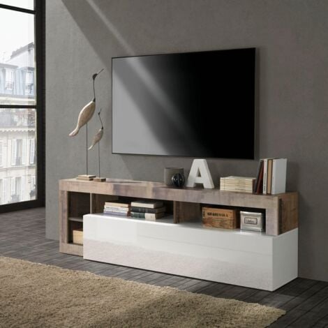 Mobile porta tv design moderno, porta tv Beta Nero e Pero