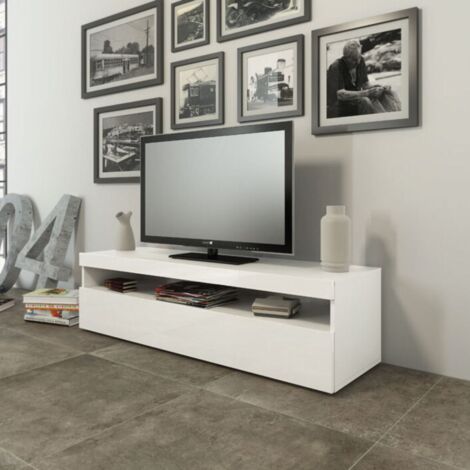 Porta TV Serena linea Filo in Bianco