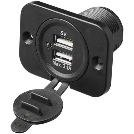 Porta usb doppia da incasso tipo a 3100ma 12v24v