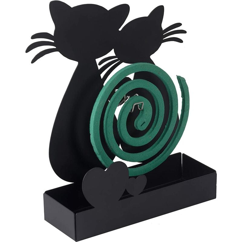 

Tenedor de la puerta del hogar de Baroni en metal interior o al aire libre 16x5x18cm gatos negros