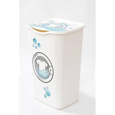 PORTABIANCHERIA CON COPERCHIO PER PANNI BIANCHI LAUNDRY 50LT