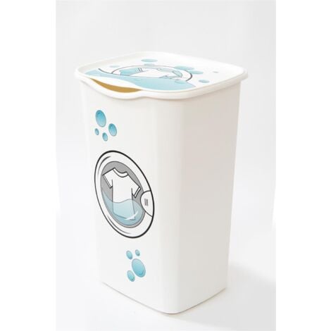 PORTABIANCHERIA CON COPERCHIO PER PANNI BIANCHI LAUNDRY 50LT