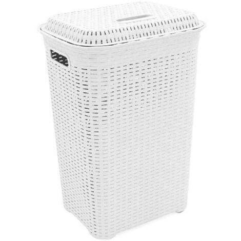 PORTABIANCHERIA LT 60 RATTAN BIANCO